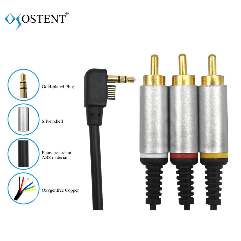 OSTENT TV AV Video RCA Composite Cable Cord for Sony PSP 2000 Console - Image 2